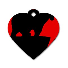 Bear Dog Tag Heart (two Sides) by Valentinaart