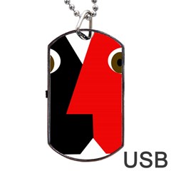 Kiss Dog Tag Usb Flash (one Side) by Valentinaart