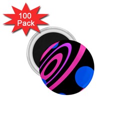 Pink And Blue Twist 1 75  Magnets (100 Pack)  by Valentinaart