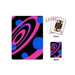 Pink And Blue Twist Playing Cards (mini)  by Valentinaart