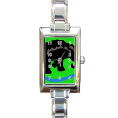 Elephand Rectangle Italian Charm Watch by Valentinaart