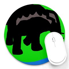 Elephand Round Mousepads by Valentinaart