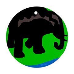 Elephand Ornament (round)  by Valentinaart