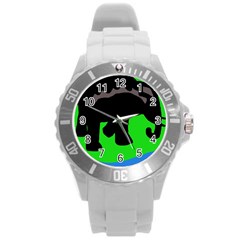 Elephand Round Plastic Sport Watch (l) by Valentinaart