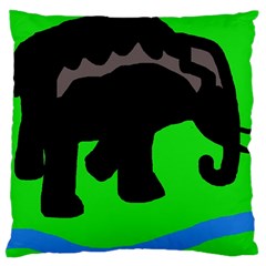 Elephand Standard Flano Cushion Case (one Side) by Valentinaart