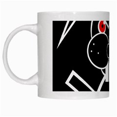 Evil Rabbit White Mugs by Valentinaart