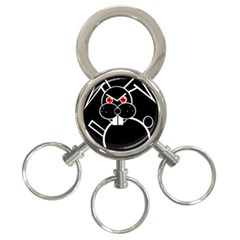 Evil Rabbit 3-ring Key Chains by Valentinaart