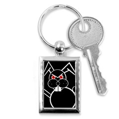 Evil Rabbit Key Chains (rectangle)  by Valentinaart