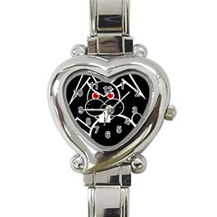 Evil Rabbit Heart Italian Charm Watch by Valentinaart