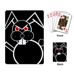 Evil Rabbit Playing Card by Valentinaart