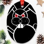 Evil rabbit Oval Ornament (Two Sides) Front