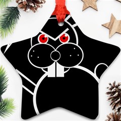 Evil Rabbit Star Ornament (two Sides)  by Valentinaart