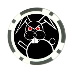 Evil Rabbit Poker Chip Card Guards (10 Pack)  by Valentinaart