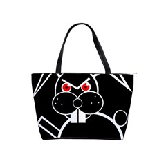 Evil Rabbit Shoulder Handbags by Valentinaart