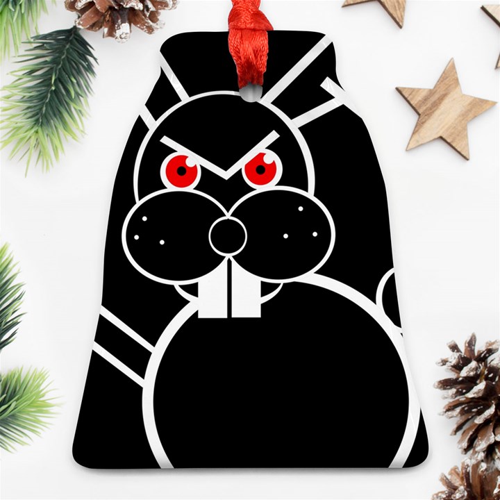 Evil rabbit Bell Ornament (2 Sides)