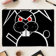 Evil Rabbit Cosmetic Bag (xxxl)  by Valentinaart