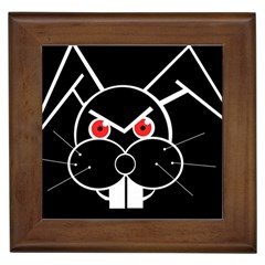 Evil Rabbit Framed Tiles by Valentinaart