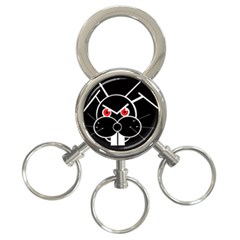 Evil Rabbit 3-ring Key Chains by Valentinaart