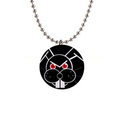 Evil Rabbit Button Necklaces by Valentinaart