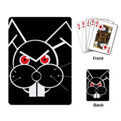 Evil Rabbit Playing Card by Valentinaart