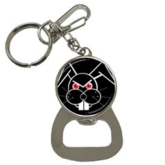 Evil Rabbit Bottle Opener Key Chains by Valentinaart