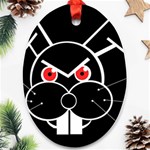 Evil rabbit Oval Ornament (Two Sides) Front