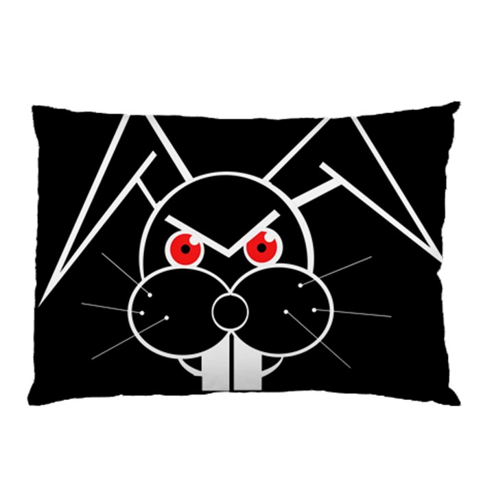 Evil rabbit Pillow Case