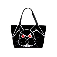 Evil Rabbit Shoulder Handbags by Valentinaart