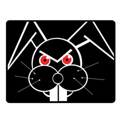 Evil Rabbit Fleece Blanket (small) by Valentinaart