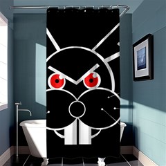 Evil Rabbit Shower Curtain 36  X 72  (stall)  by Valentinaart