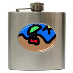 Beach Hip Flask (6 Oz) by Valentinaart