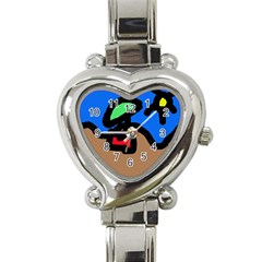 Beach Heart Italian Charm Watch by Valentinaart