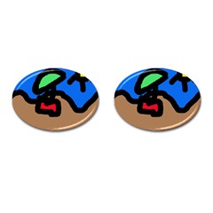 Beach Cufflinks (oval) by Valentinaart