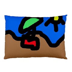 Beach Pillow Case by Valentinaart