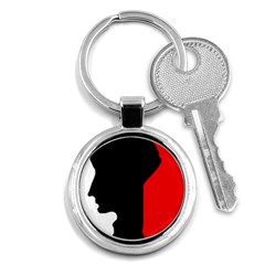 Man Key Chains (round)  by Valentinaart