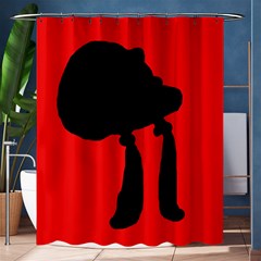 Red And Black Abstraction Shower Curtain 60  X 72  (medium)  by Valentinaart