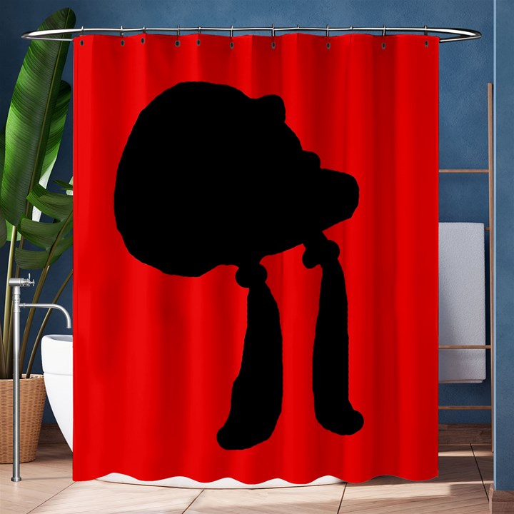 Red and black abstraction Shower Curtain 60  x 72  (Medium) 