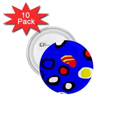 Blue Pattern Abstraction 1 75  Buttons (10 Pack) by Valentinaart