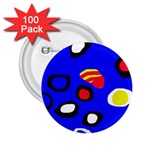 Blue pattern abstraction 2.25  Buttons (100 pack)  Front