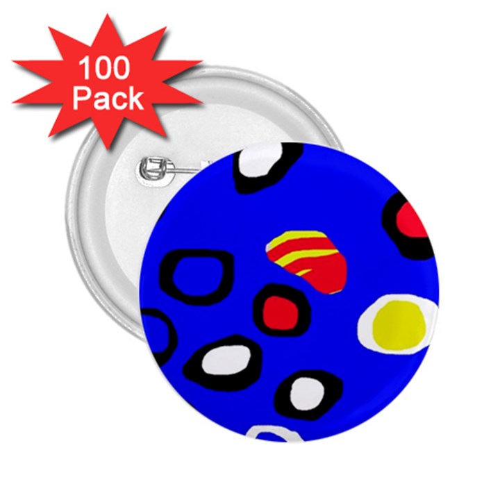 Blue pattern abstraction 2.25  Buttons (100 pack) 