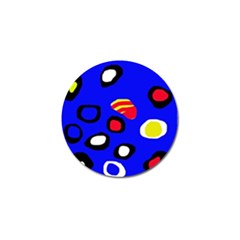 Blue Pattern Abstraction Golf Ball Marker