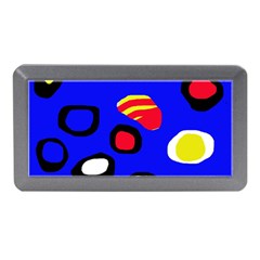 Blue Pattern Abstraction Memory Card Reader (mini) by Valentinaart