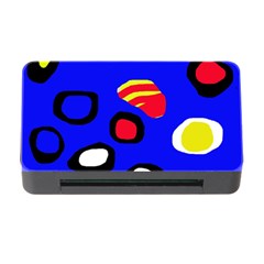 Blue Pattern Abstraction Memory Card Reader With Cf by Valentinaart