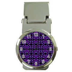 Dots Pattern Purple Money Clip Watches by BrightVibesDesign