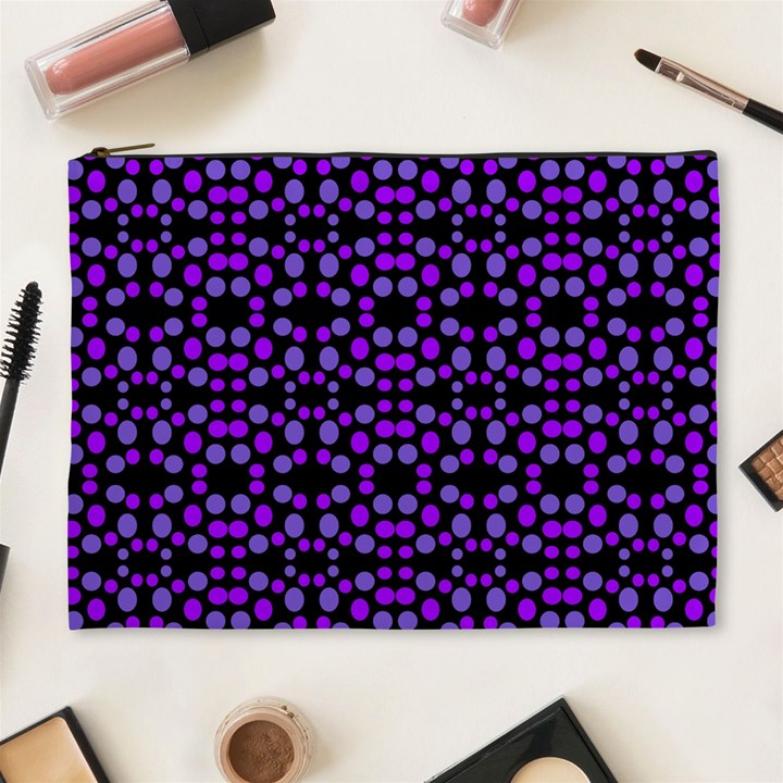 Dots Pattern Purple Cosmetic Bag (XL)