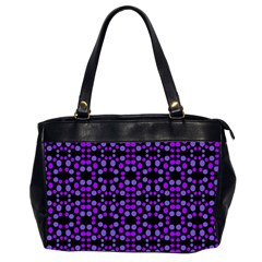 Dots Pattern Purple Office Handbags (2 Sides)  by BrightVibesDesign