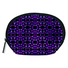 Dots Pattern Purple Accessory Pouches (medium)  by BrightVibesDesign