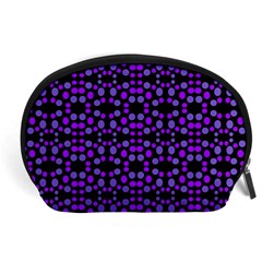 Dots Pattern Purple Accessory Pouches (large)  by BrightVibesDesign