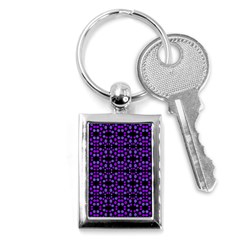 Dots Pattern Purple Key Chains (rectangle)  by BrightVibesDesign