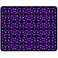 Dots Pattern Purple Fleece Blanket (medium)  by BrightVibesDesign